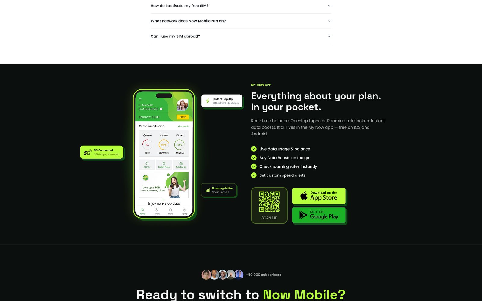 App section and final call to action