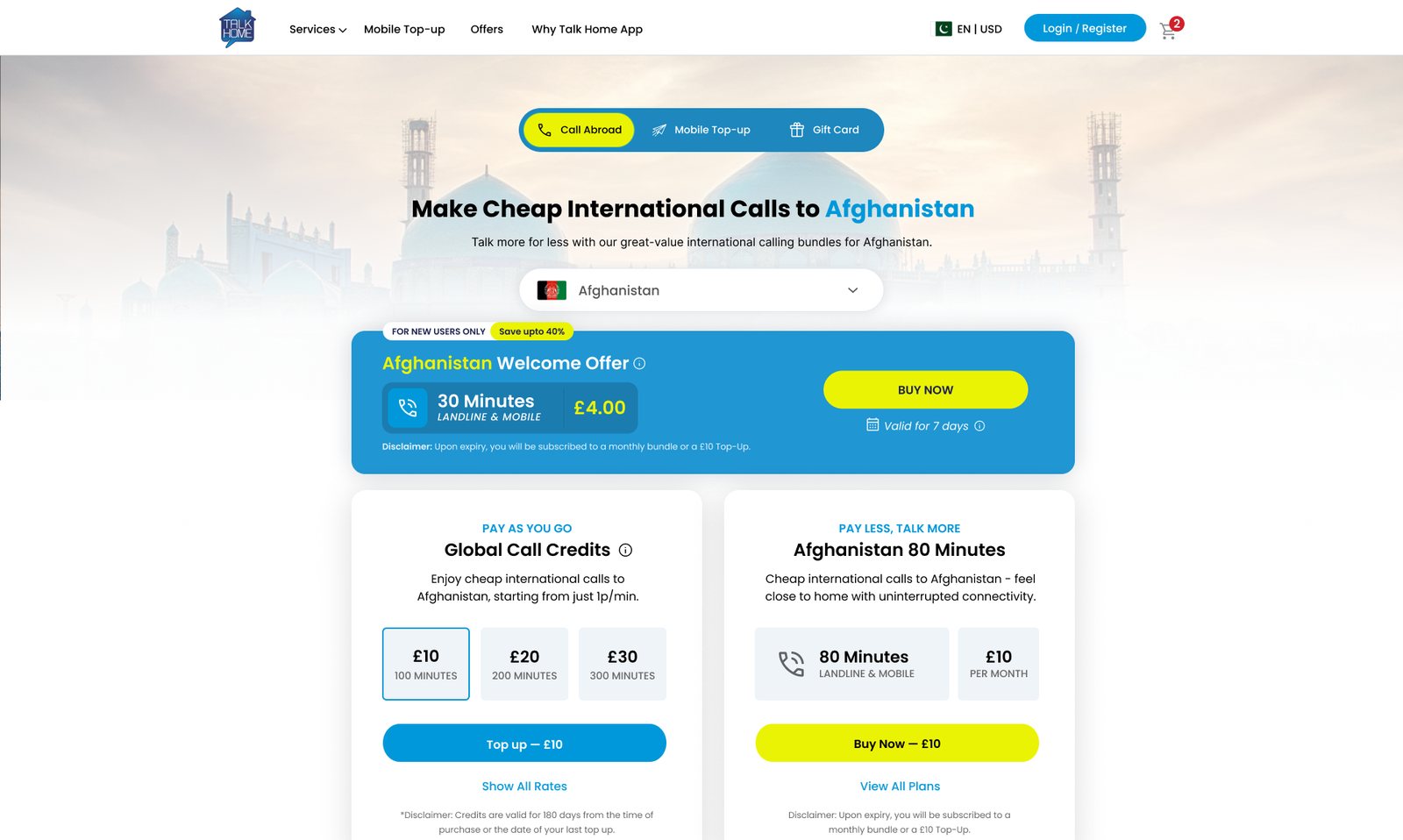 Cheap international calls