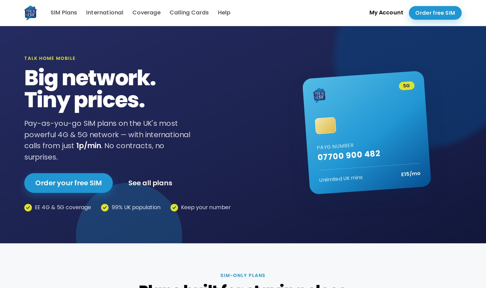 Talk Home Mobile web UI kit, built from the system’s components