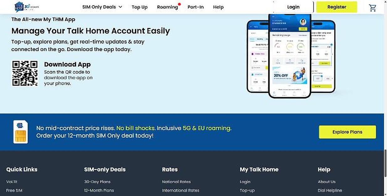 App promotion and footer