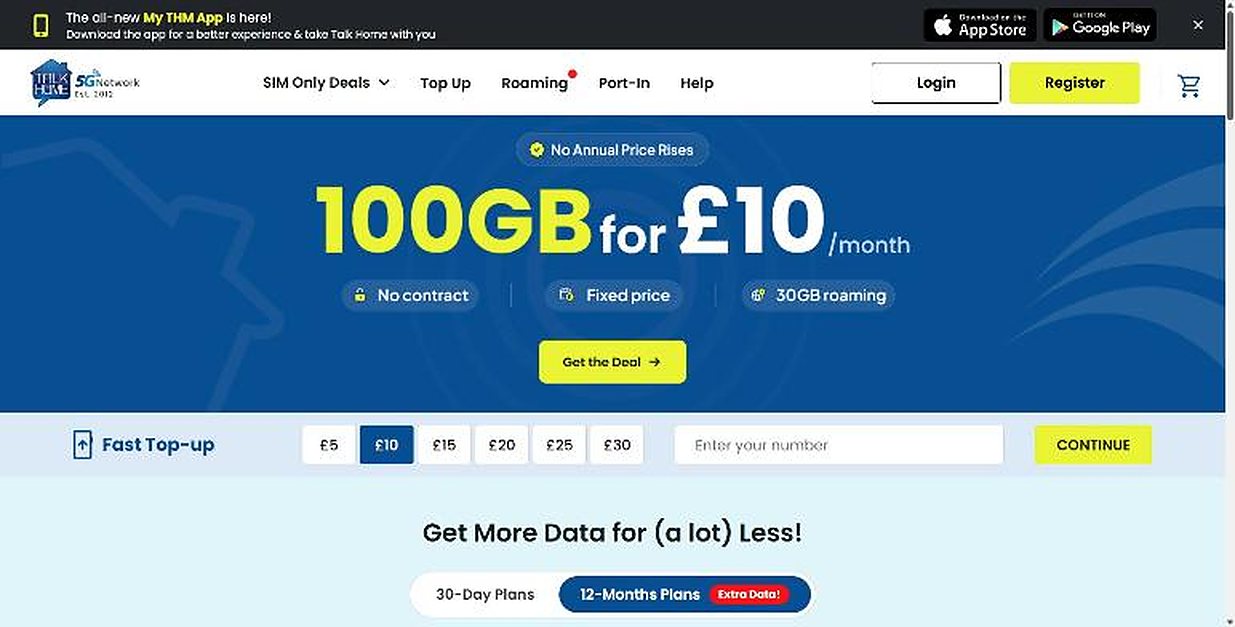 Live site: 100GB for £10 hero